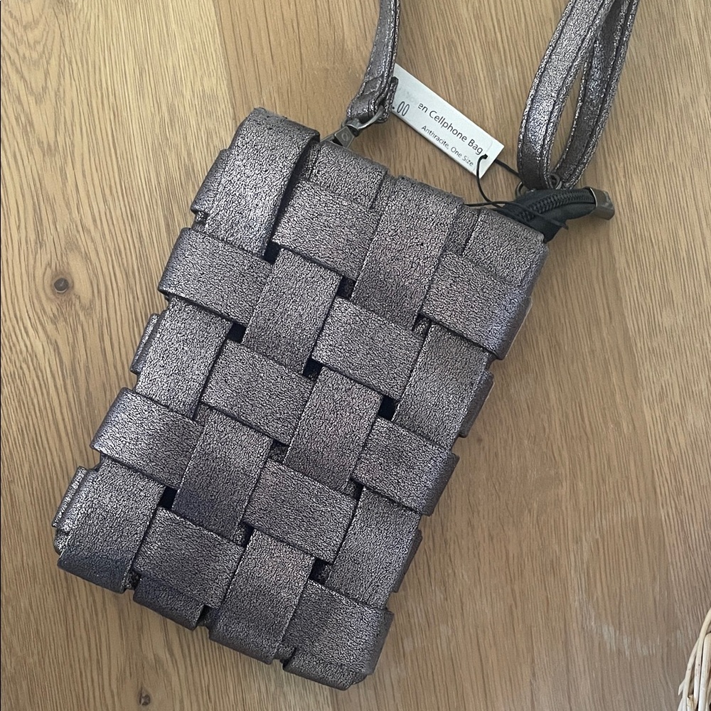 Metallic Woven Crossbody Bag